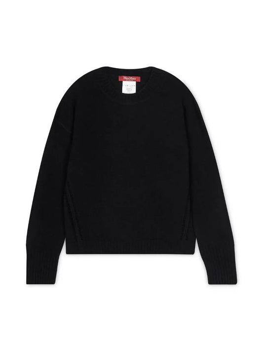 Women's Alinda Crew Neck Knit Top Black - MAX MARA - BALAAN 1