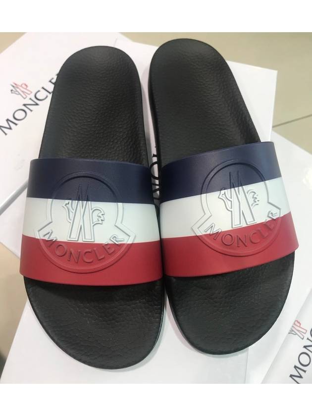 Basile Logo Three Stripes Slippers - MONCLER - BALAAN.