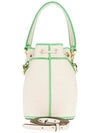 Roma Mon Treso Mini Canvas Bucket Bag Green - FENDI - BALAAN 4