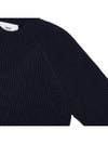 Logo Patch Basic Knit Top Navy - AMI - BALAAN 5