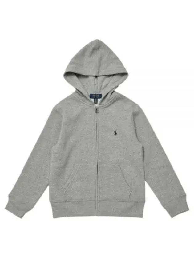 Kids Logo Knit Hooded Zip-Up Jacket Grey - POLO RALPH LAUREN - BALAAN 2