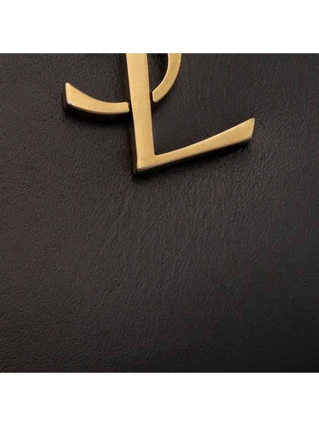 Black Smooth Calfskin Gold Monogram Bill Pouch 636316 - SAINT LAURENT - BALAAN 7