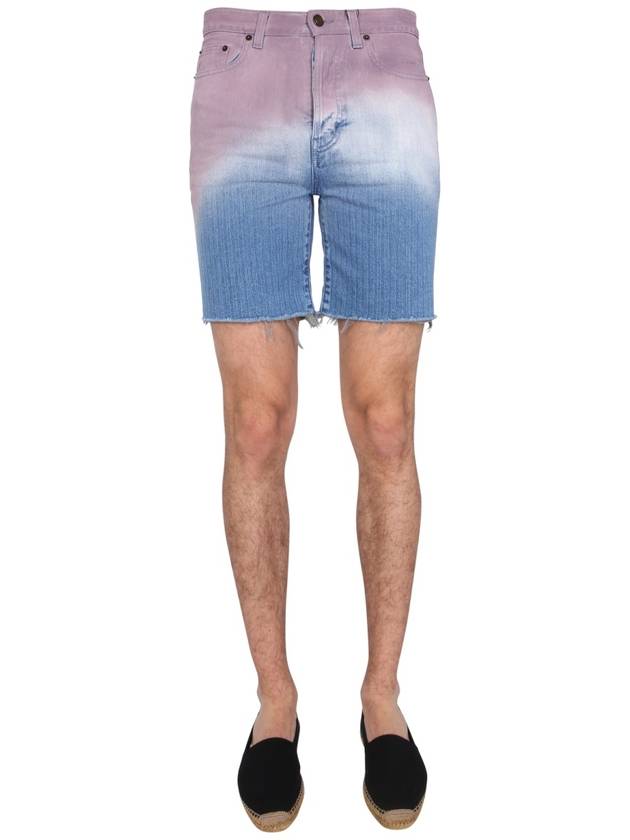 gradient loose fit denim shorts - SAINT LAURENT - BALAAN 2