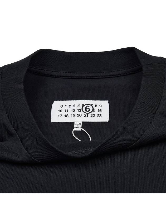 Logo Crew Neck Short Sleeve T-Shirt Black - MAISON MARGIELA - BALAAN 6