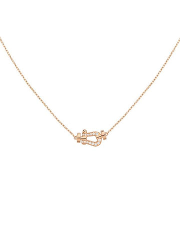 Posten diamond necklace pink gold small 7B0280 - FRED - BALAAN 1