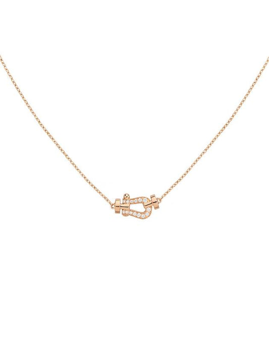 Posten diamond necklace pink gold small 7B0280 - FRED - BALAAN 1