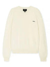 Embroidered Logo Knit Top Ecru - A.P.C. - BALAAN 2