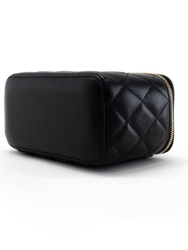 Small Classic Vanity Bag with Chain Lambskin & Gold Black - CHANEL - BALAAN 10