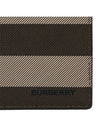 Check Leather International Bifold Wallet Dark Birch Brown - BURBERRY - BALAAN 3