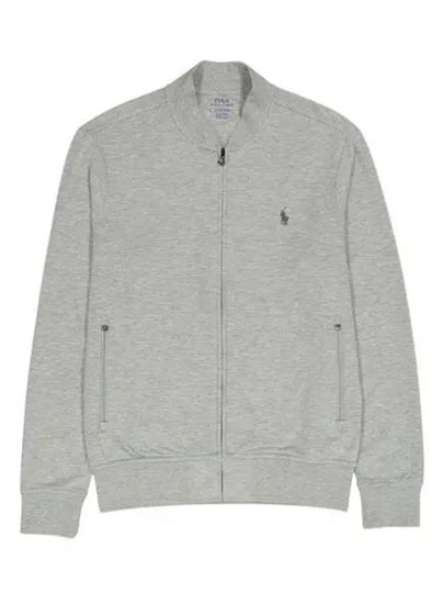 Men's Embroidered Pony Logo Zip-up Jacket Grey - POLO RALPH LAUREN - BALAAN 2