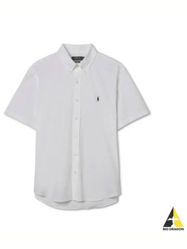 Custom fit short sleeve poplin shirt white - POLO RALPH LAUREN - BALAAN 1