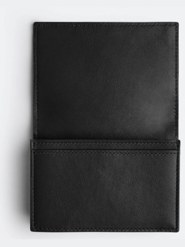 Intrecciato Folding Card Wallet Black - BOTTEGA VENETA - BALAAN 3