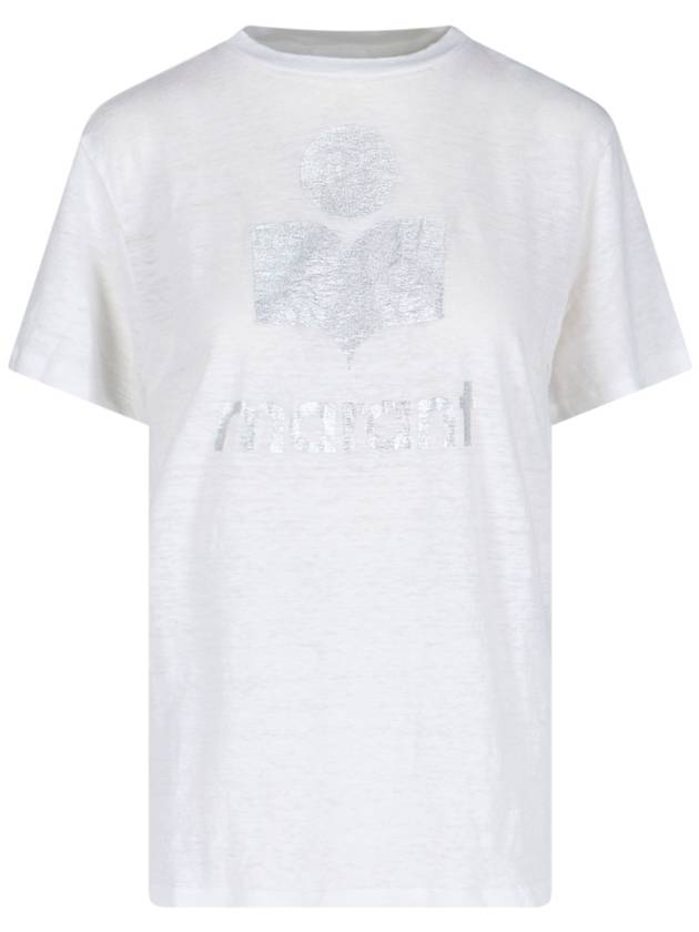 Zwell Logo Print Short Sleeve T-Shirt White - ISABEL MARANT - BALAAN 2