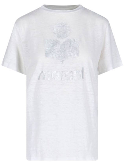 Zwell Logo Print Short Sleeve T-Shirt White - ISABEL MARANT - BALAAN 2