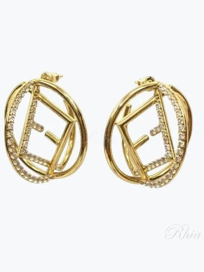 Women's F Is Fendi Earrings Gold - FENDI - BALAAN 2