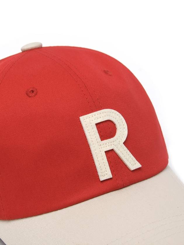R PATCH BALL CAP IVORY RED - ROLLING STUDIOS - BALAAN 5