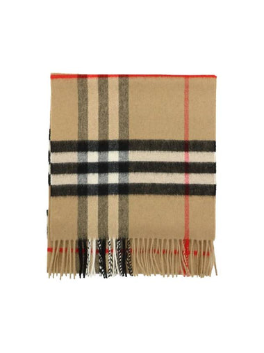 Classic Check Cashmere Scarf Beige - BURBERRY - BALAAN 1