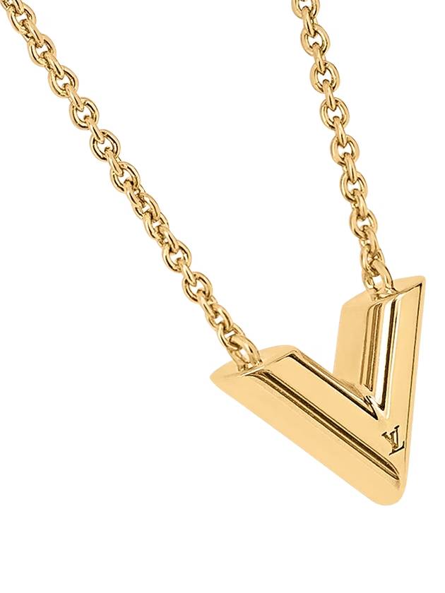 Essential V Necklace Gold - LOUIS VUITTON - BALAAN 4