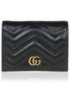 GG Marmont Matelasse Flap Card Wallet Black - GUCCI - BALAAN 2