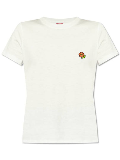 Pop Embroidered Short Sleeve T-Shirt White - KENZO - BALAAN 2