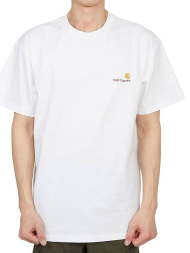 American Script Short Sleeve T-Shirt White - CARHARTT WIP - BALAAN 1