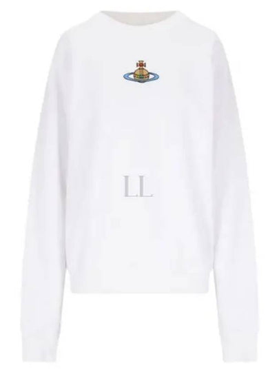 ORB Logo Crewneck Sweatshirt White - VIVIENNE WESTWOOD - BALAAN 2