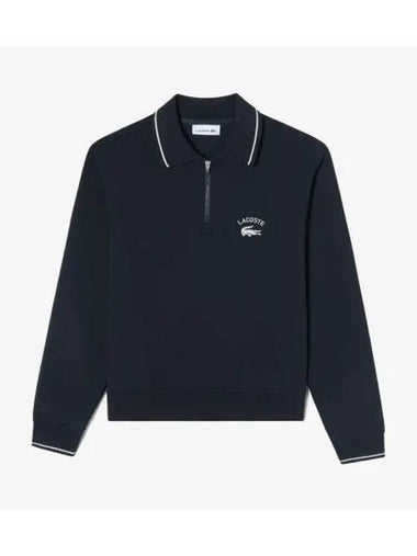 Women s CP Chouli Collar Half Zip Up Dark Navy - LACOSTE - BALAAN 1