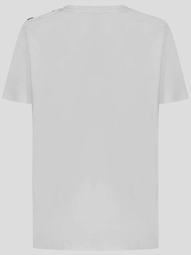 Logo Crew Neck Short Sleeve T-Shirt White - BALMAIN - BALAAN 3