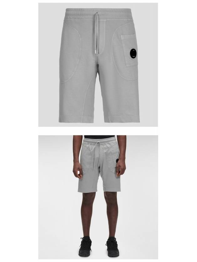 Men's Lens Wappen Bermuda Shorts Grey - CP COMPANY - BALAAN 5