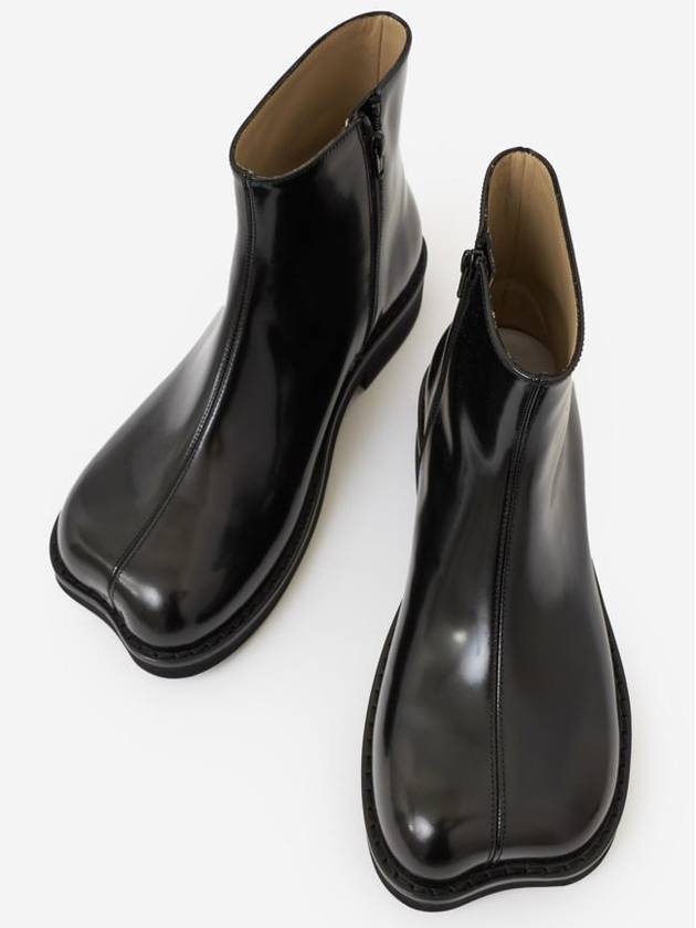 Trunk Leather Ankle Boots Black - MAISON MARGIELA - BALAAN 3