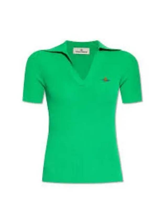 Marina Polo Knit Top Green - VIVIENNE WESTWOOD - BALAAN 2