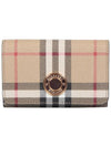 Vintage Check Leather Small Folding Wallet Archive - BURBERRY - BALAAN 1