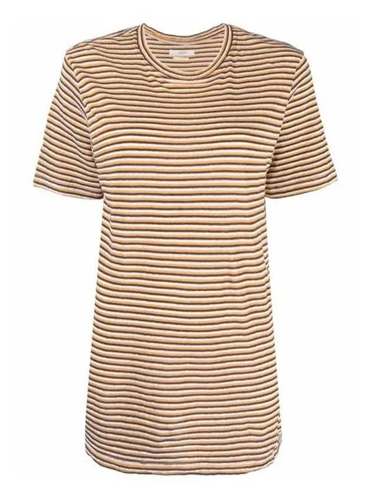 Striped Short Sleeve T-Shirt Honey - ISABEL MARANT - BALAAN 2