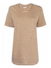 Striped Short Sleeve T-Shirt Honey - ISABEL MARANT - BALAAN 2