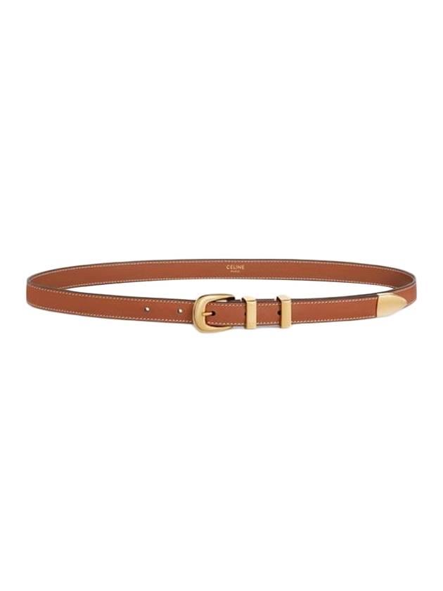 WoMen's Small Western Natural Calfskin Belt Tan - CELINE - BALAAN 1