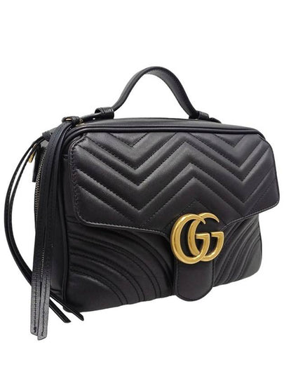 Women s 498100 GG Marmont Matelasse Top Handle Shoulder Bag - GUCCI - BALAAN 2