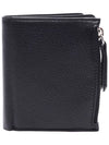 Four-Stitch Leather Half Wallet Black - MAISON MARGIELA - BALAAN 5