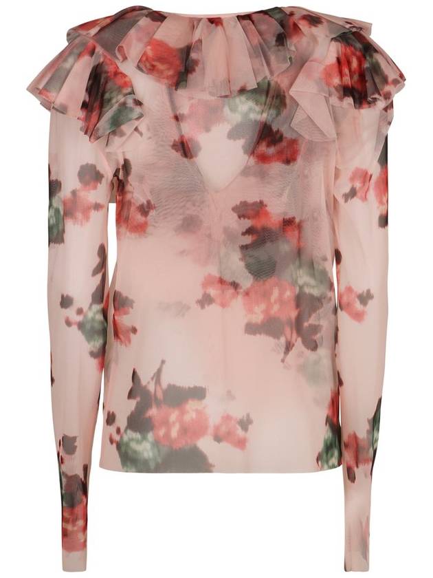 Philosophy Di Lorenzo Serafini Printed Frill Blouse - PHILOSOPHY DI LORENZO SERAFINI - BALAAN 2