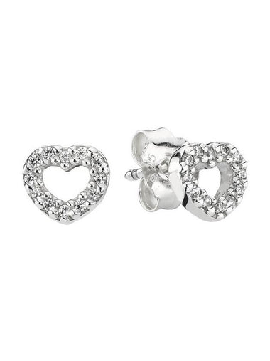 My Valentine Heart Earrings Silver - PANDORA - BALAAN 1