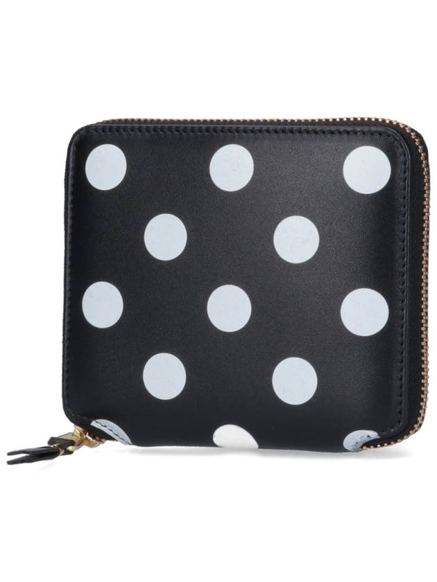 Polka Dot Zipper Halfwallet Black - COMME DES GARCONS WALLET - BALAAN 3