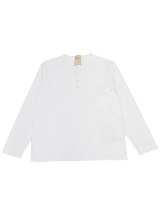 Henley Long Sleeve T-Shirt White - TEN C - BALAAN 2