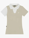 Drew Single Variation Color Scheme Short Sleeve T-Shirt DF42ST03BEIGE - DRUH GOLF - BALAAN 1