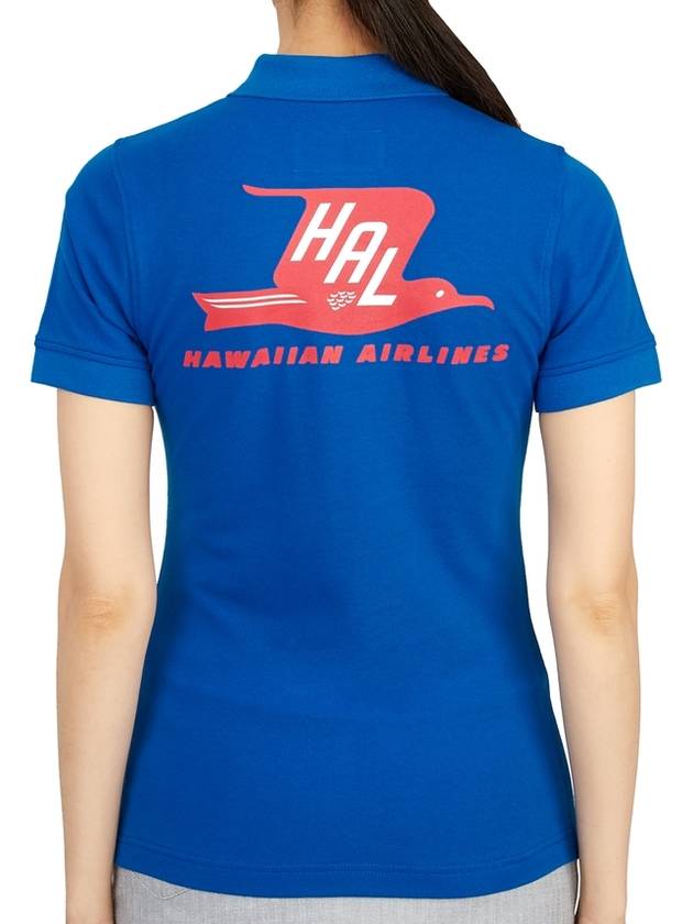 Hawaiian Airlines 50's Polo Short Sleeve T-Shirt Blue - HORN GARMENT - BALAAN 5