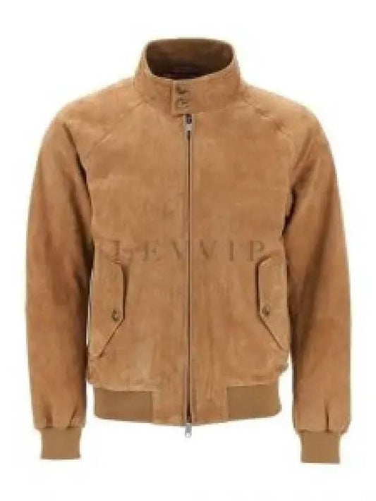 suede zip-up jacket light brown - BARACUTA - BALAAN 2