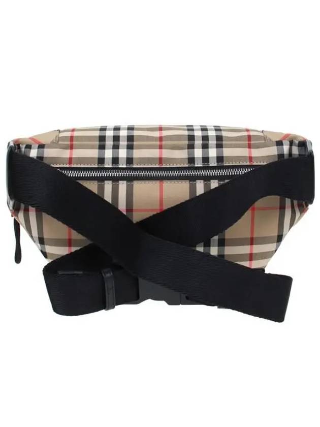 Medium Vintage Check Bonded Cotton Belt Bag Beige - BURBERRY - BALAAN 5