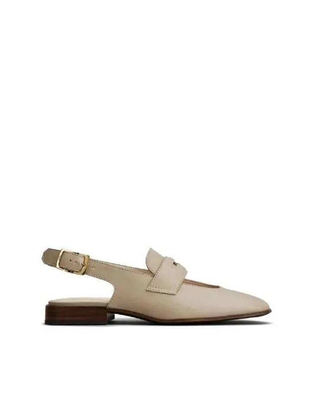 Leather Slingback Loafer Beige - TOD'S - BALAAN 2