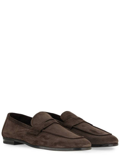 Suede Penny Loafer Brown - TOM FORD - BALAAN 2