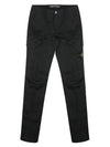 Logo Patch Cargo Straight Pants Black - STONE ISLAND - BALAAN 2