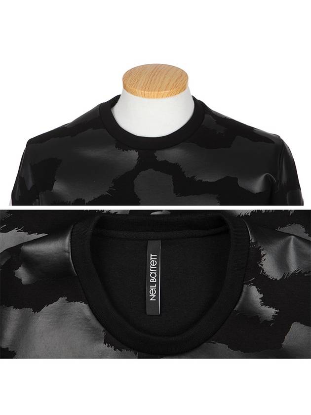 Camo Coating Boomer Sweatshirt Black - NEIL BARRETT - BALAAN 5