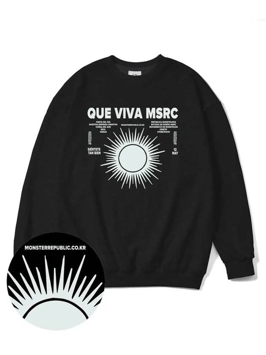 Viva MSRC White Overfit Sweatshirt Black - MONSTER REPUBLIC - BALAAN 2